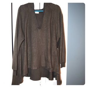 Army green fleecy hoodie